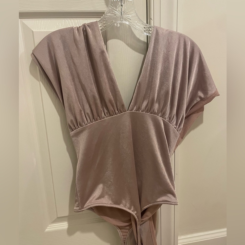 Free People Mauve “100 Ways” Bodysuit